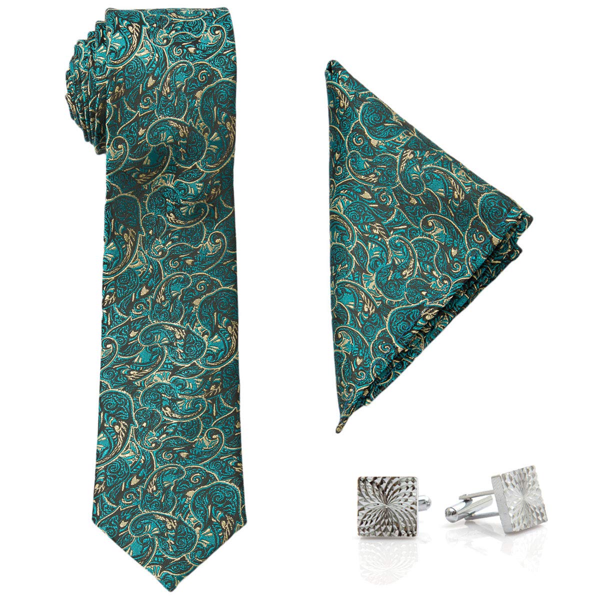 to the nines Men's Tie, Pocket Square & Cuff links Set-picture-22