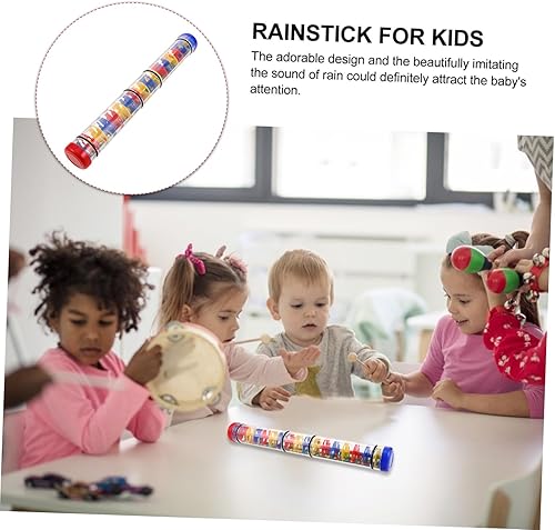 Toyvian Rain Stick Sensory Cognitive Rain Maker Instrument Spiral Design Tube for Engaging Musical Accessory for Early Education and Playtime