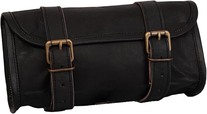 Bolsa de Herramientas Vintage de Cuero para Motocicleta miniatura 11