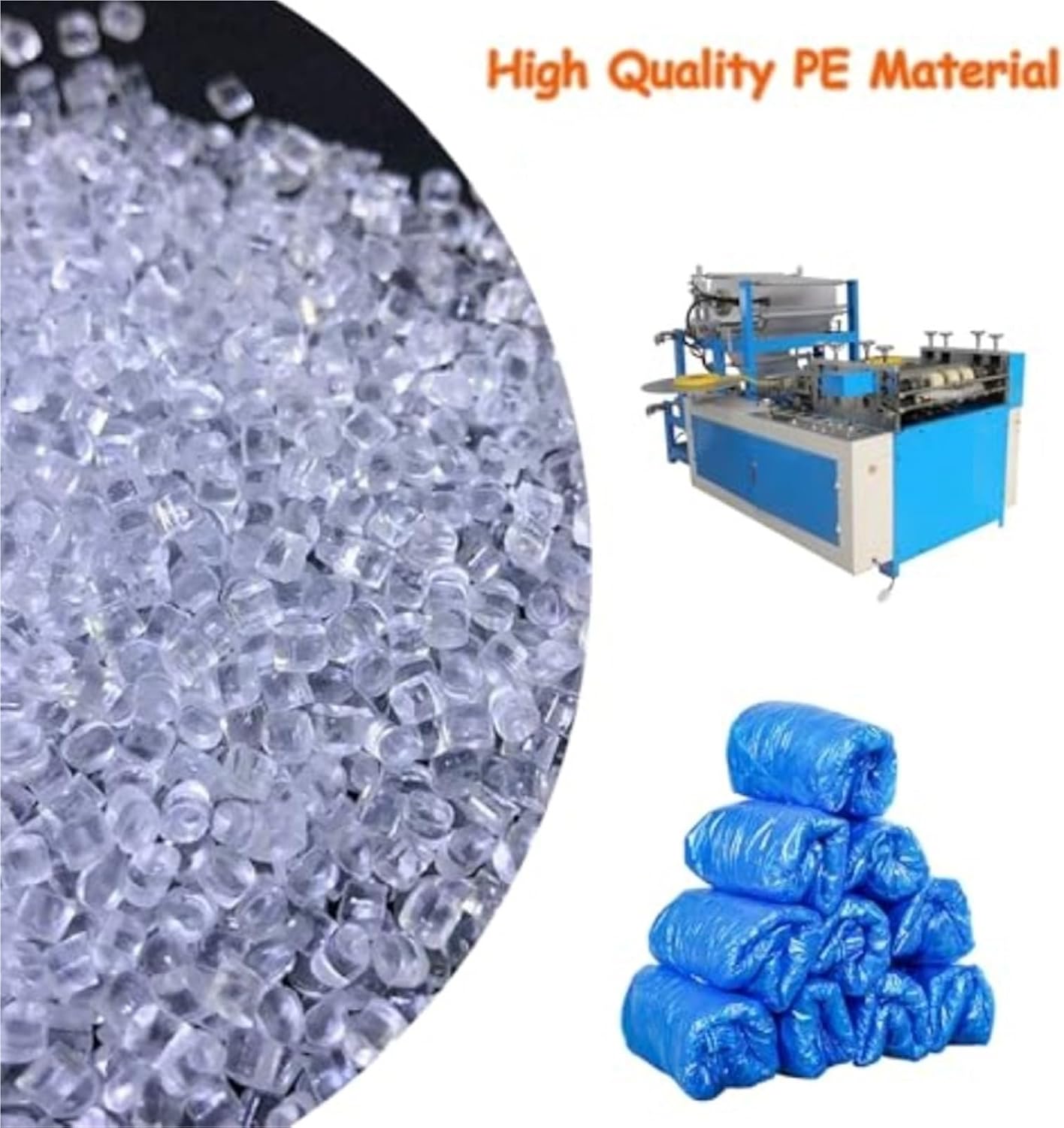 Plastic Disposable Sleeves Arm 200-1000Pcs Plastic Waterproof Oversleeves Protector with Elastic on for Cleaning