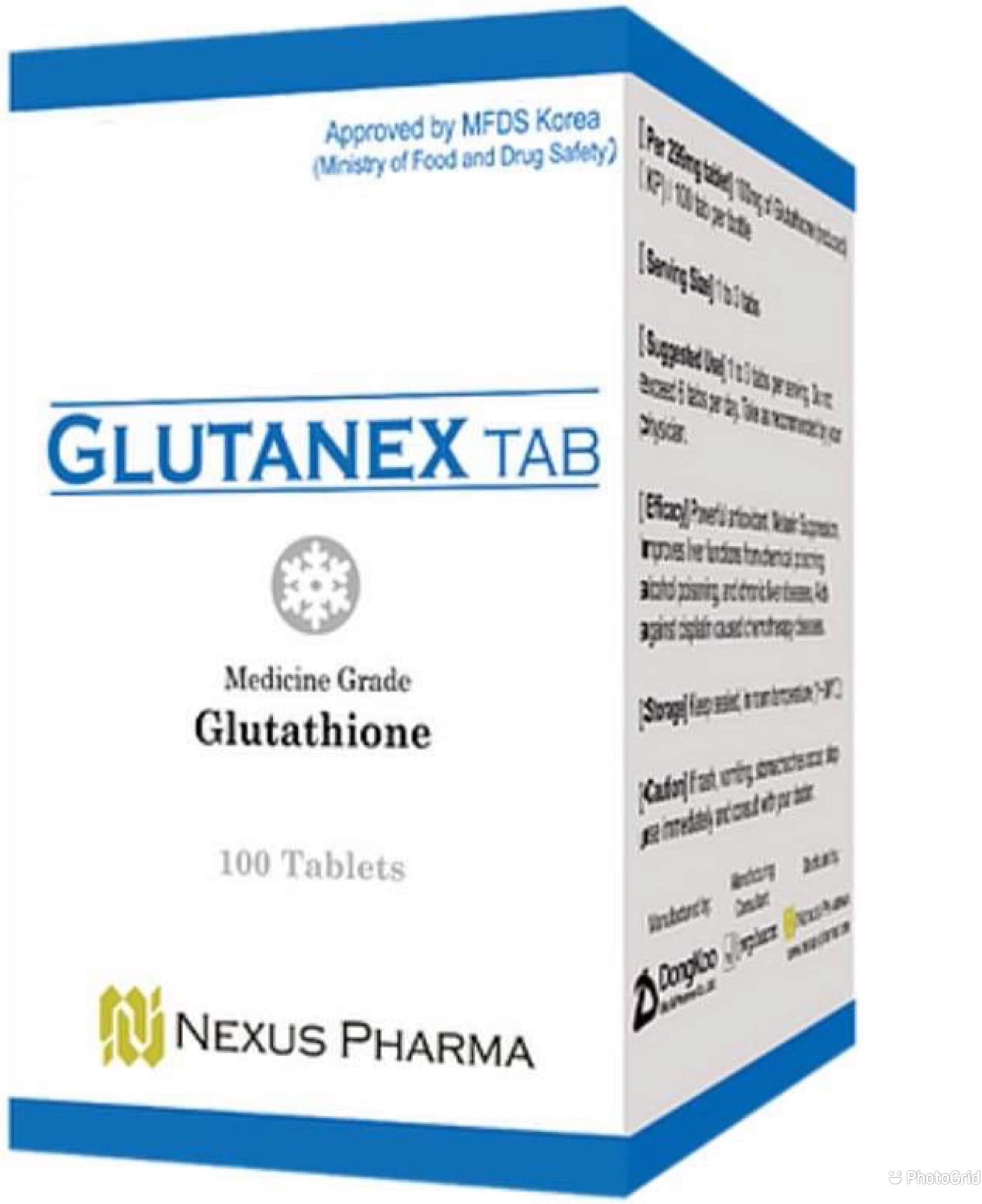 Glutanex Tab Glutathione by Nexus Pharma made in Korea