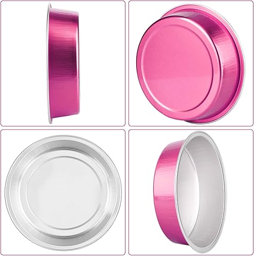 Vista 47 de Beasea Latas desechables para tartas de 4 pulgadas, paquete de 50 mini sartenes con tapas, molde de aluminio dorado de 8 onzas, moldes para tartas