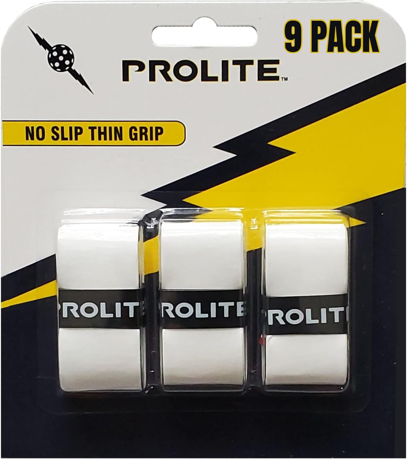 PROLITE No Slip Thin Grip - Perfect for Pickleball Paddles, Tennis, Racquetball, Squash, Platform Tennis, Badminton and More