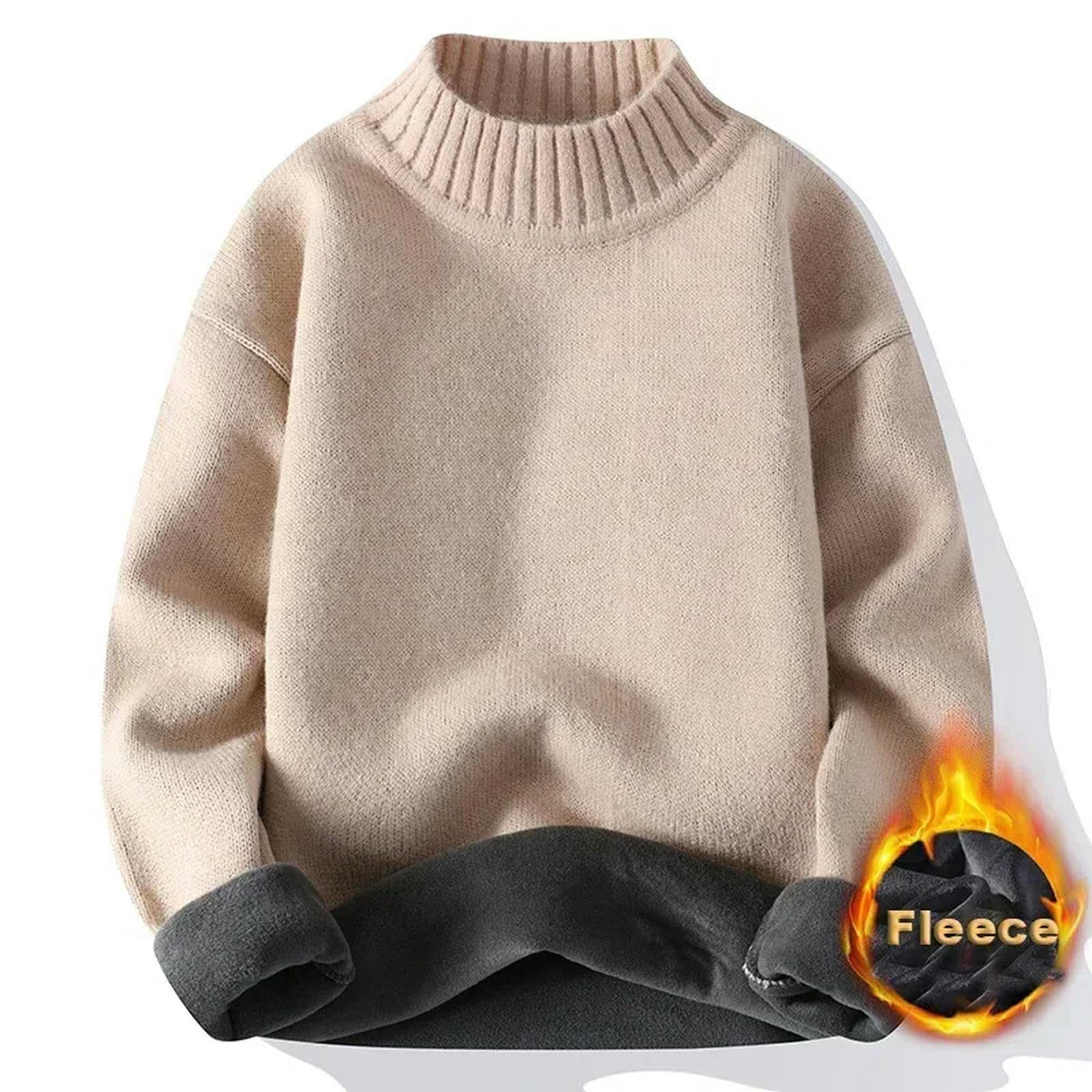 MdybF Męski sweter męski gruby sweter dzianinowy sweter okrągły dekolt sweter męski High Street Casual sweter z długim rękawem