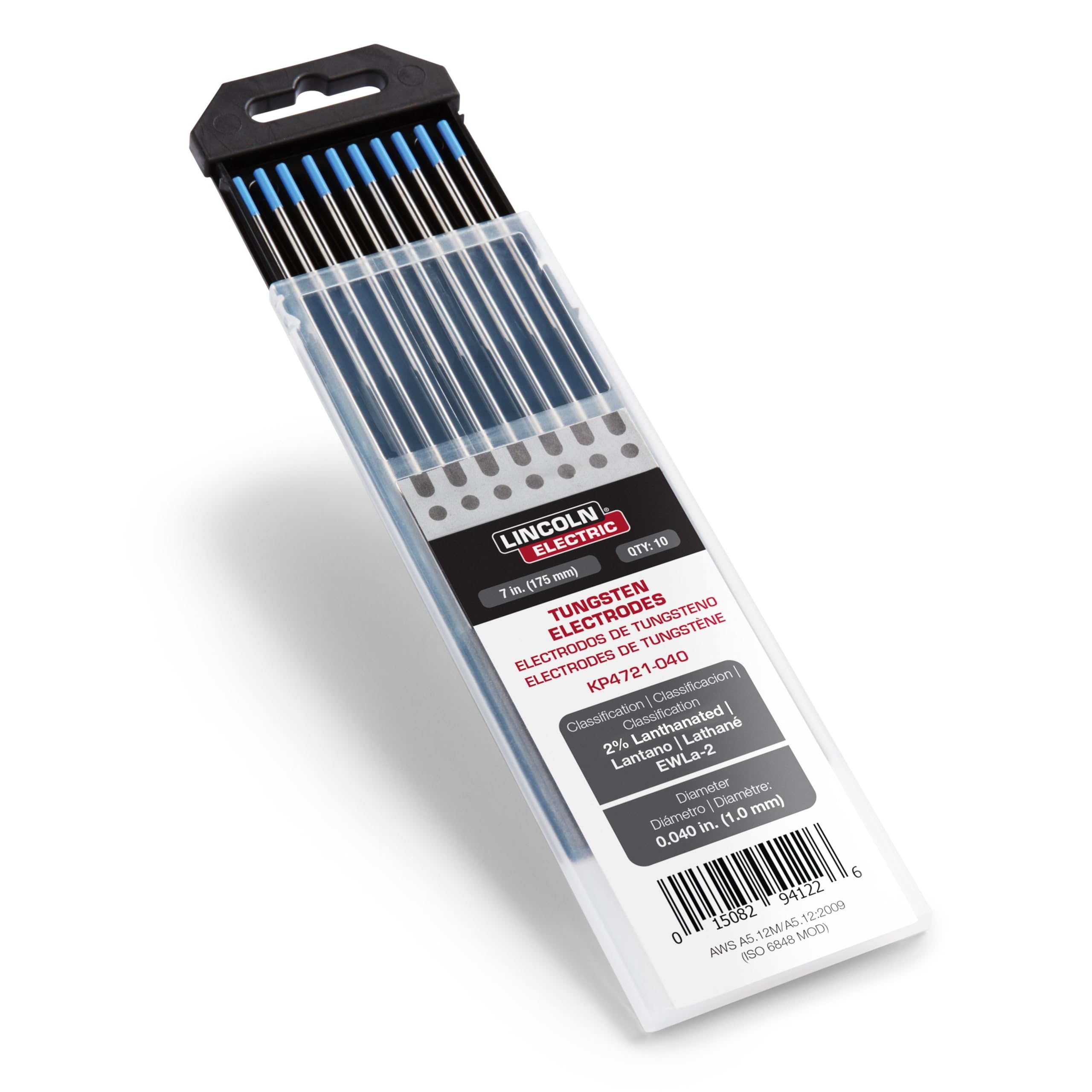 Lincoln Electric 2% Lanthanated Tungsten Electrode, 040” x 7”, KP4721-040