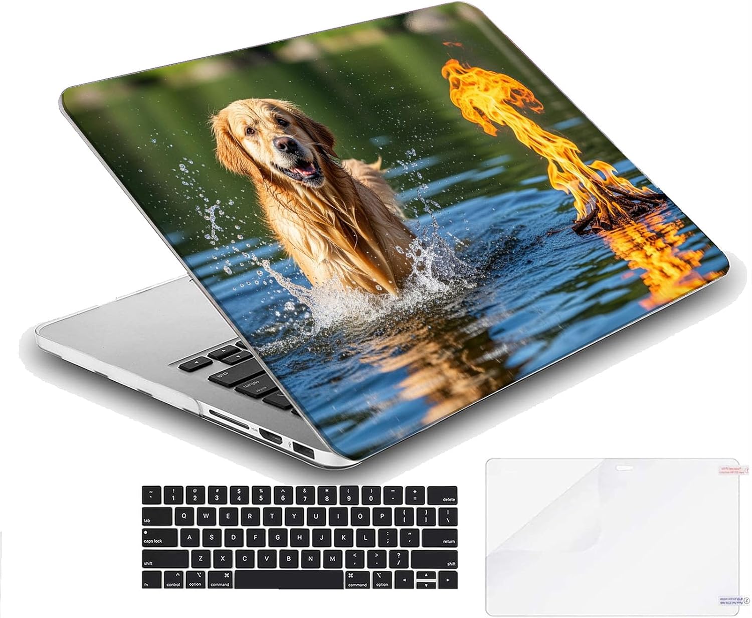 Compatible with MacBook Neo 13-inch, Hard Shell Case with Keyboard Cover and Screen Protector (A3404 A18 Pro chip, 2026 Release) - Golden Retriever MC23099