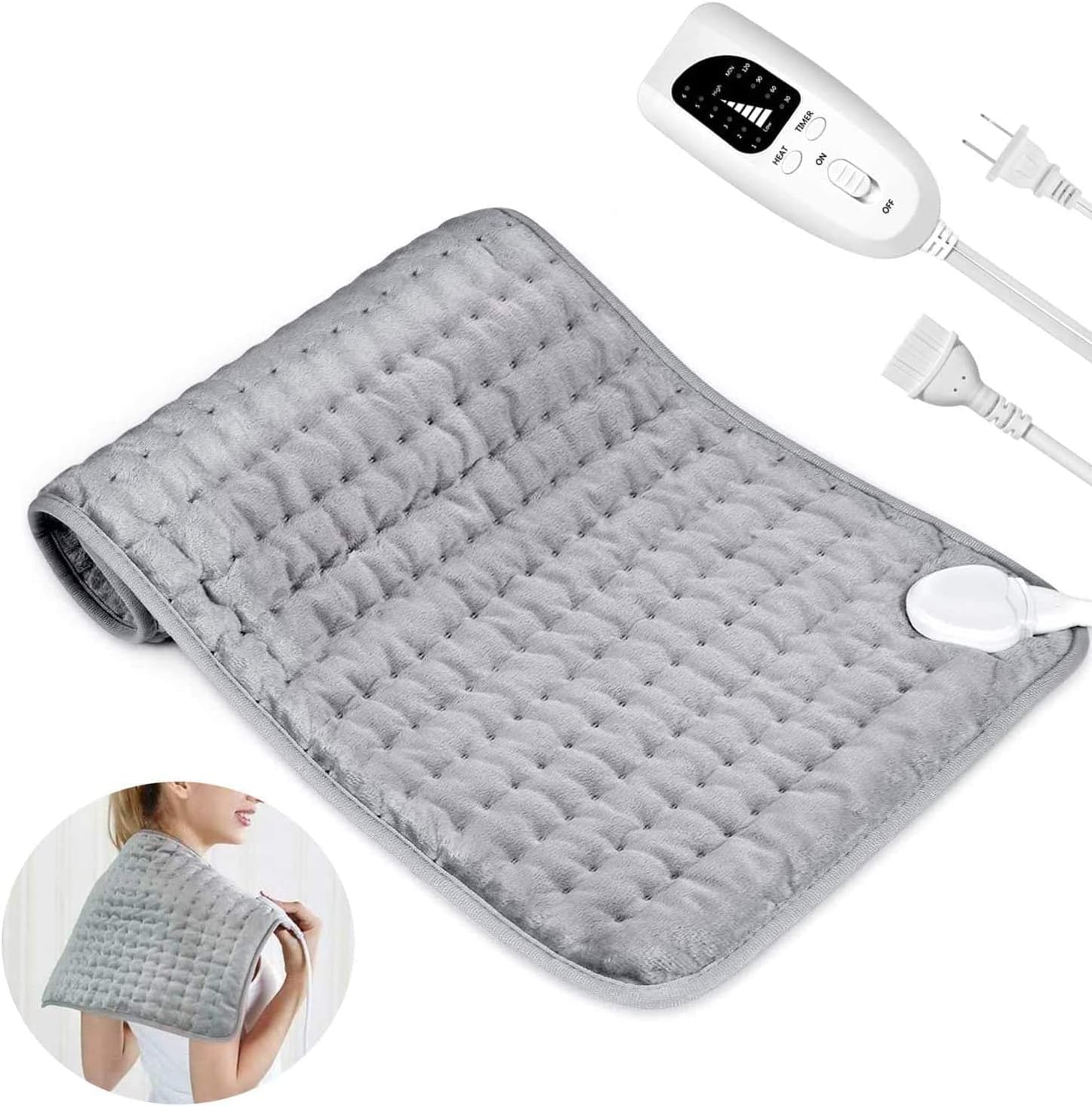 DONECO King Size XpressHeat Heating Pad (12" x 24