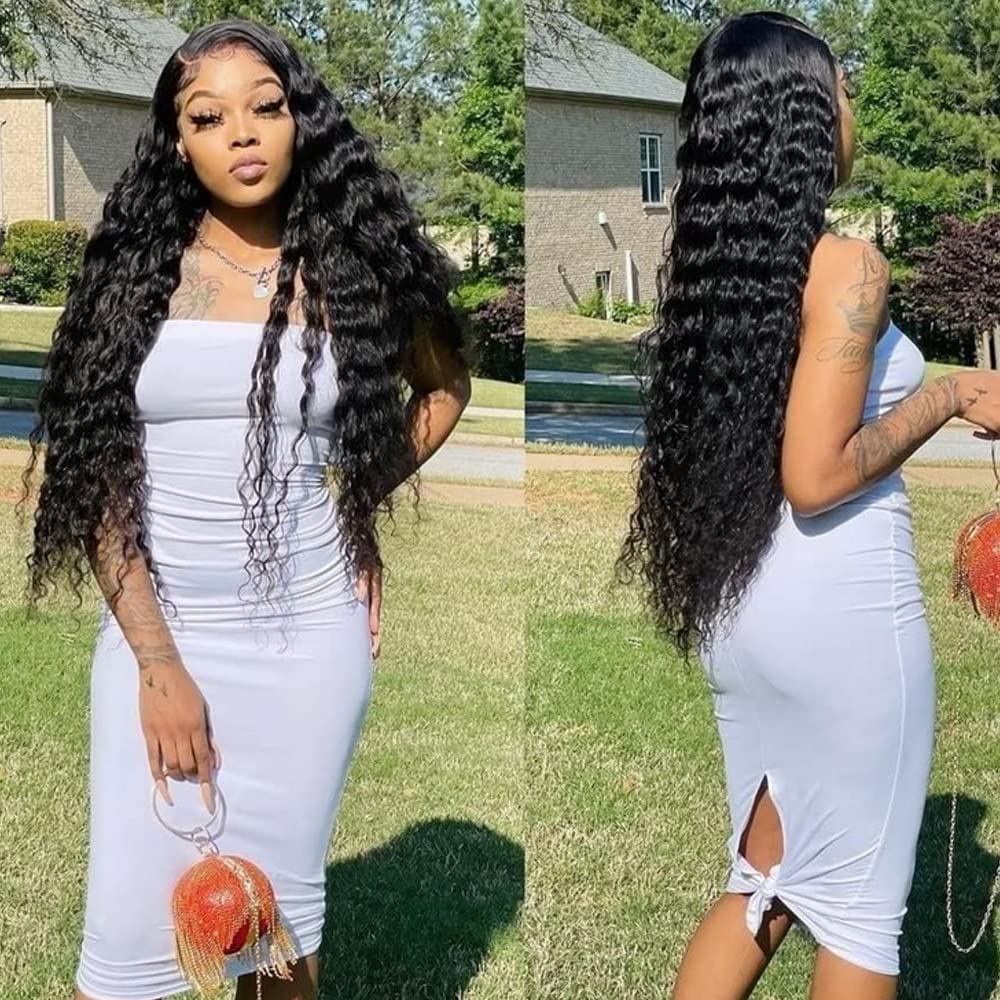 QTHAIR 18A Brazilian Virgin Hair Deep Wave Bundles Deep Wave Bundles Human Hair 100% Unprocessed Deep Curly Weave Natural Color(22 Inch) Brazilian Human Hair Bundle