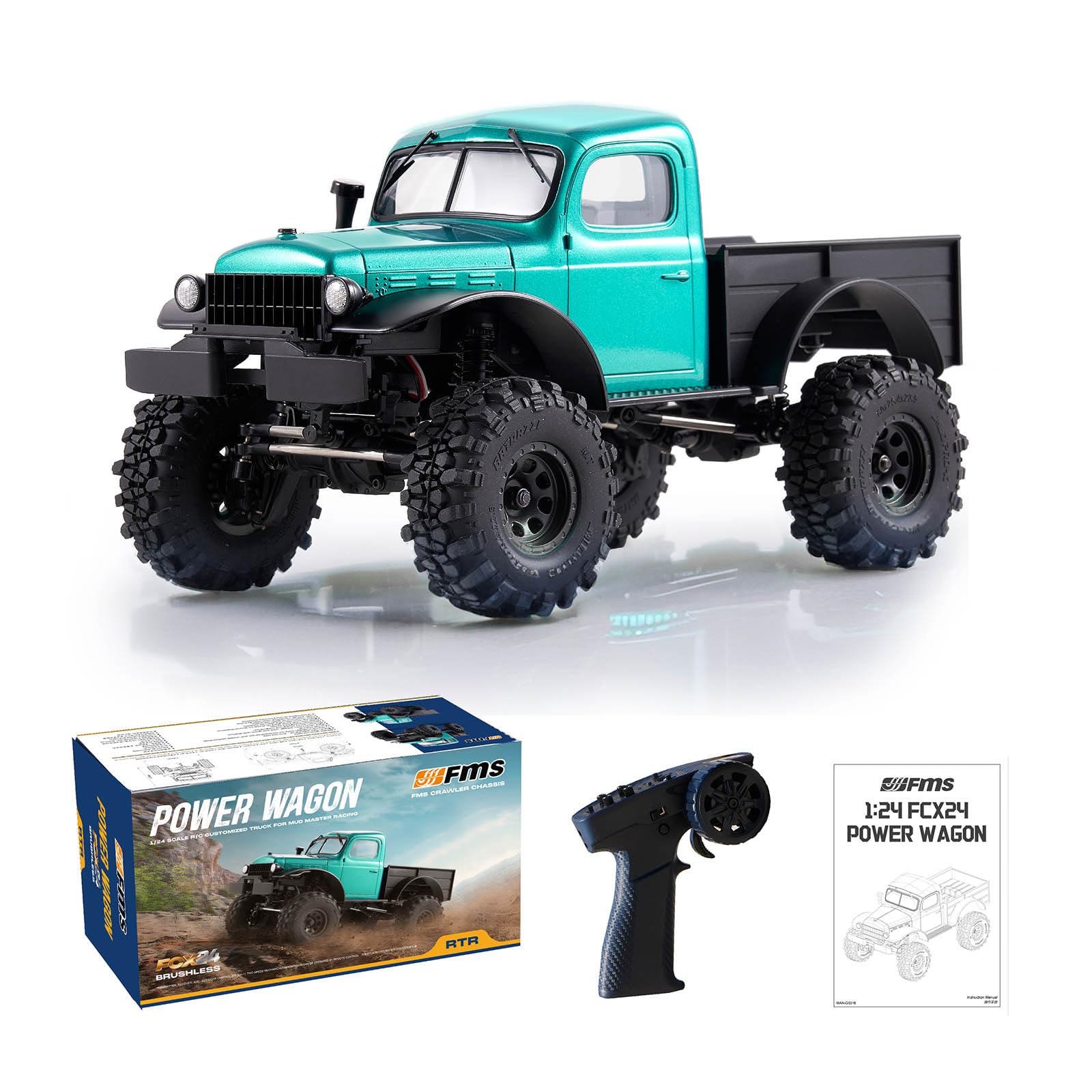 FMS 1/24 FCX24 POWER WAGON　ポータルアクスル！ Amazon.com: FCX24 FMS 1/24 Power Wagon Brushless RC Crawler