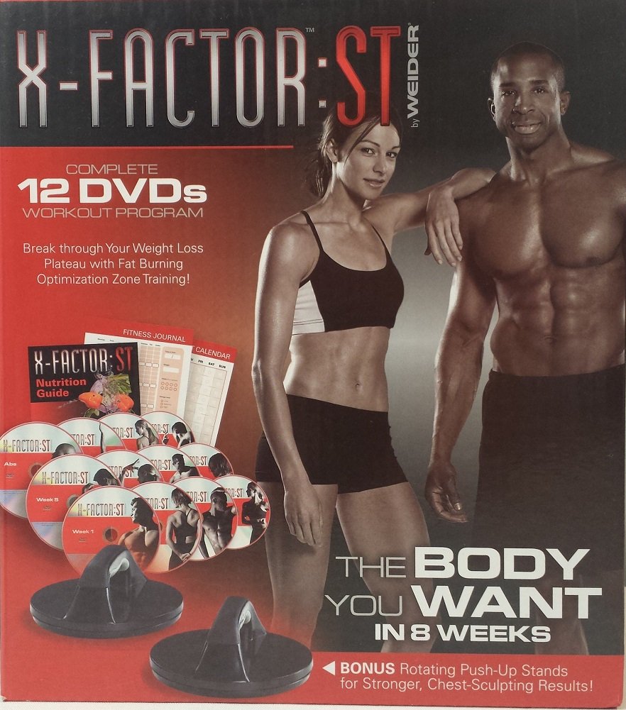 スポーツ・フィットネス GROUP CENTERGY DVD Weider X-Factor ST Complete 12 DVD Workout Program with Rotating