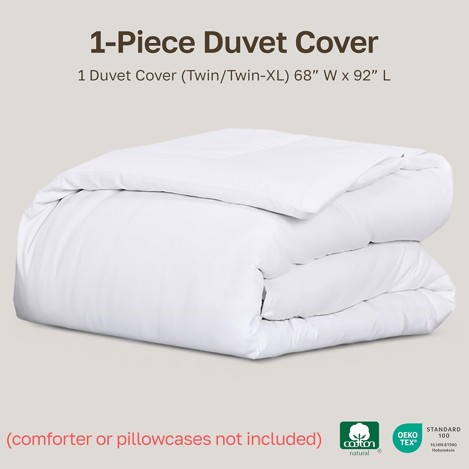 California Design Den Twin XL/Twin Duvet Cover Only - Winner Good Housekeeping Best Bedding Awards 2025, Premium 400 Thread Count Sateen, 100% Cotton Duvet Cover, Button Closure & Corner Ties - White