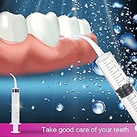 Vista 6 de TecUnite 8 jeringas de riego dental de 12 cc con punta curvada para medición de muelas del juicio, desechable, agua, boca oral, líquida, amígdala