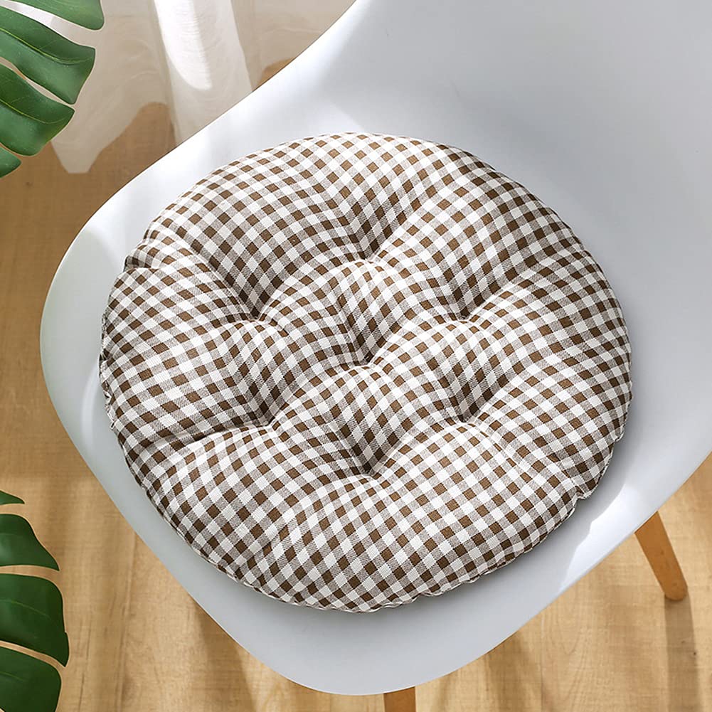 Set of 4 Round Floor Cushion,Living Room Sofa Meditation Cushions Retro Round Padded Seat Cushion Garden Chair Colourful Chair Pads Dining Chair Booster Cushion Chair Seat Pad for Home Kitchen Office