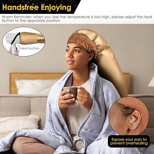 Miniatura 17 de Accesorio para secador de pelo, grande, negro, mejorado, suave, ajustable para secador de pelo de mano, secado rápido, ideal para el cuidado natural