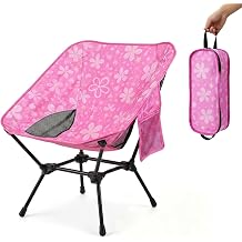 Kids Camping Chair, Kids Beach Chair, Flowers, Carry Bag