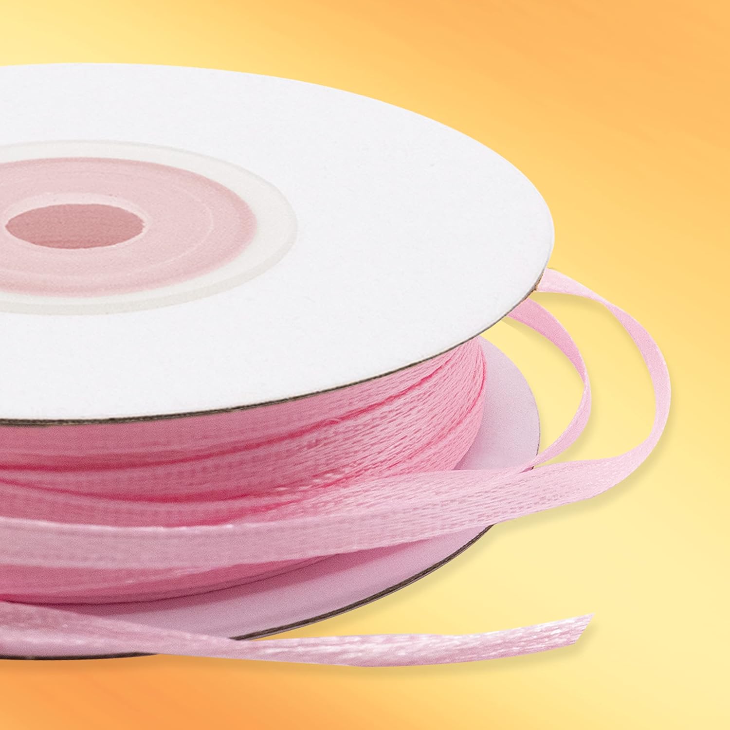 Pink Double Satin Ribbon 3MM Satin Spool for Party Weddings Birthday Christening Communion Confirmation Christ