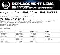 Vista 3 de HKUCO Goma Reemplazo Transparente Negro Marco Patas Para Oakley Crosslink Barrer/Interruptor Gafas Marco