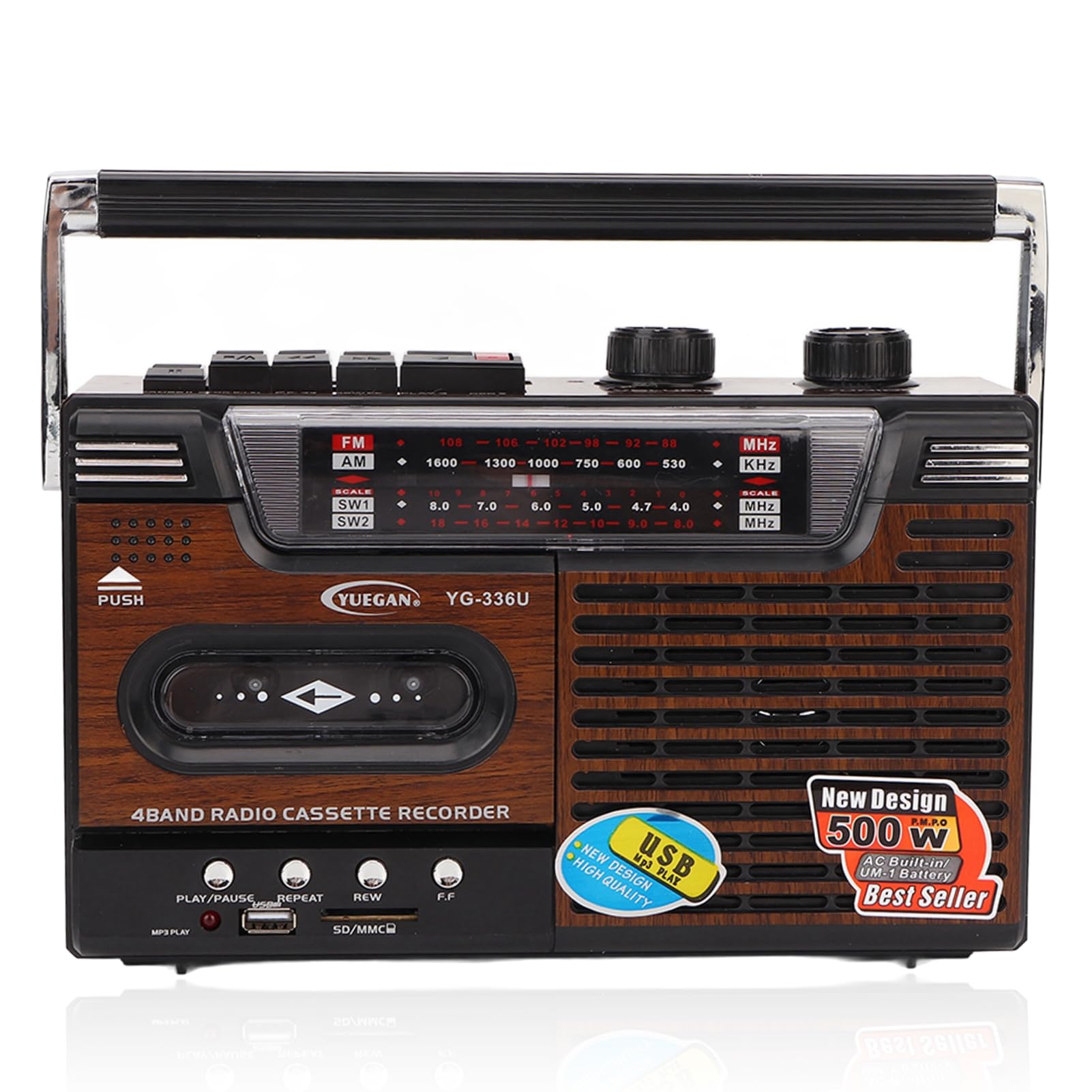 アンティーク1996年製☆レトロ ラジオカセットプレーヤー 赤クリーム Amazon.co.jp: レトロブームボックスカセットプレーヤー、カセット