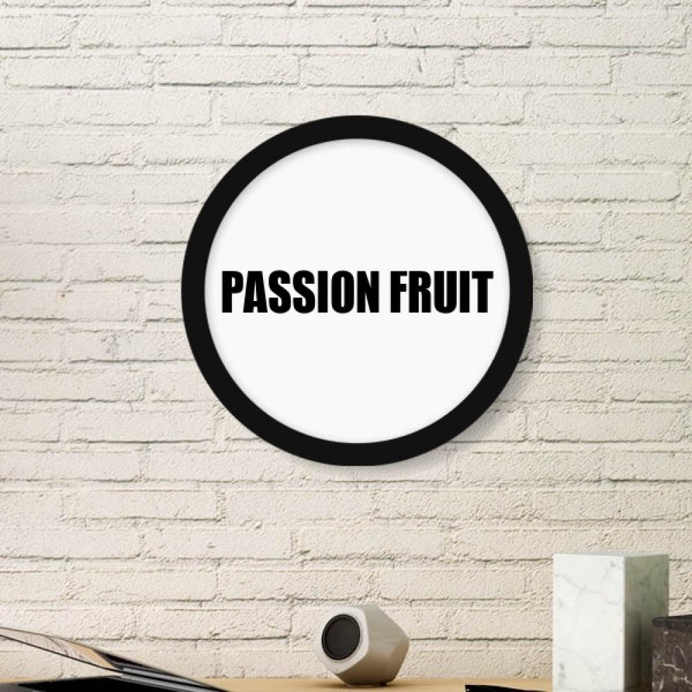 Peinture artistique fruit de la passion avec cadre rond bois noir haut de gamme
