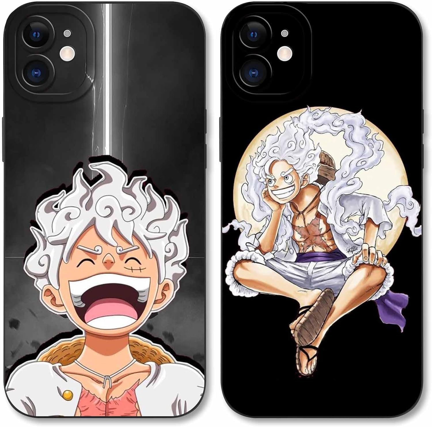 PBNDJVG 2 Confezioni Anime Manga Character Custodia per Xiaomi Redmi 12 4G 6.79 pollici, Zoro Gear 5 Sun God Nika Motivo Antiurto Protezione Della Lente Case TPU Silicone Cover, 01