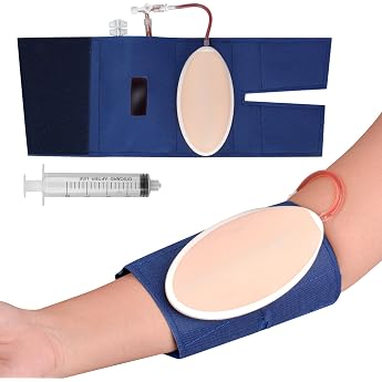 Medarchitect IV Injection Pad Portable IV Exercise Kit Veno Puncture Injection Practice Pad for Medical Training White