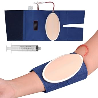Medarchitect IV Practice Kit for Injection Training, Wearable Injection Practice Kit for Venipuncture Practice, IV Injection/Insertion Practice Pad for Medical Education