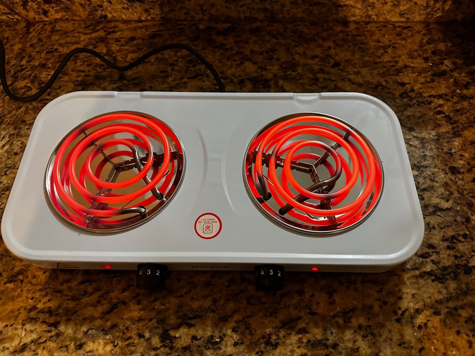 8/mo Finance HAITOP Countertop Burner Electric Double Burners 2000