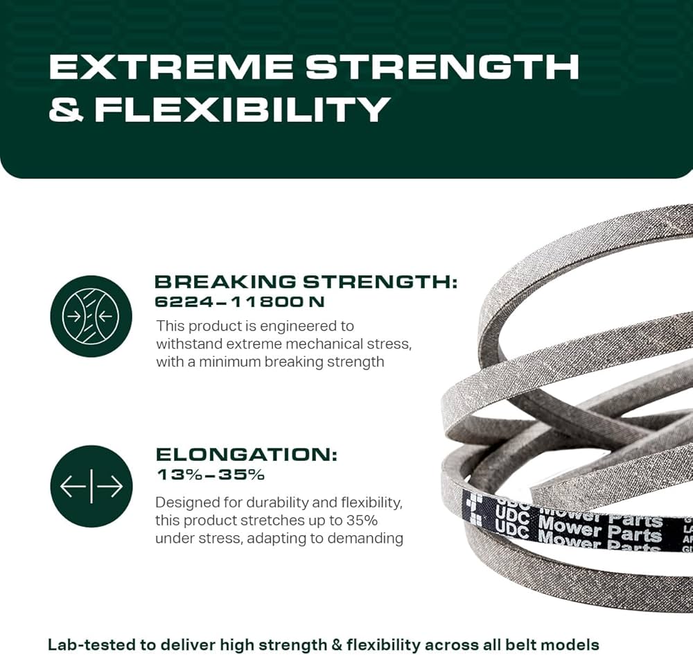 Dylawnio 954-04138A Courroie De Pont De 137,2 Cm Pour Tondeuse Cub Cadt White Outdoor RZT 54 ZT54 Avec Plateau De 137,2 Cm 754-04138 754-04138A 954-04138 Exmak 1-413308 413308 Husqarna 5 74845603