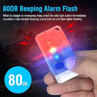 BORUIT V10 Small Powerful EDC Flashlight with 365nm UV Black Light and V7 Mini Flashlight with Back Clip