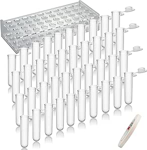 Package Of 100 Round Clear Plastic Storage Tubes 3 Inch Long