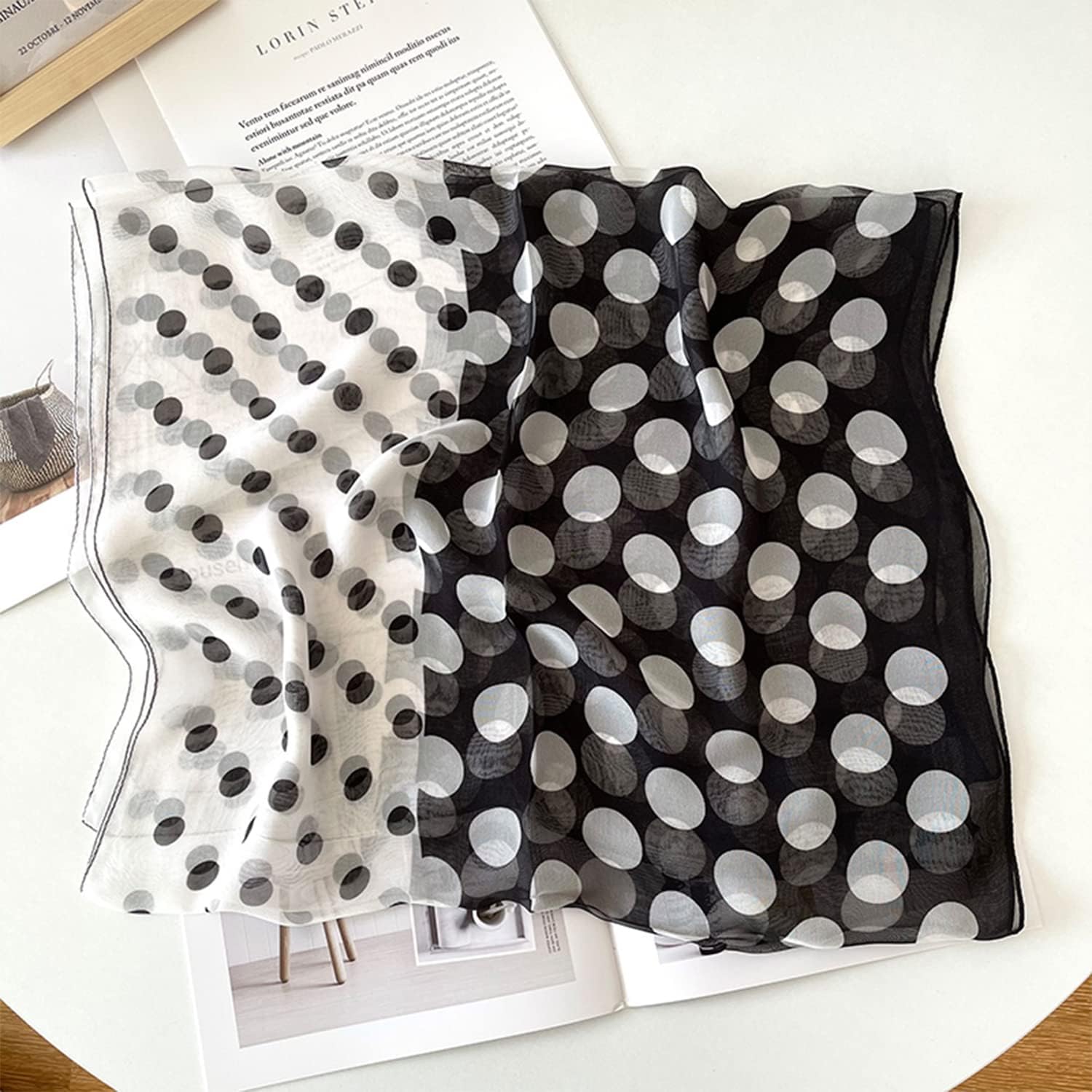 E-Clover Herebuy - Unique Women's Floral Scarves: Chiffon Flowers & Birds Printed Scarf - Image 6