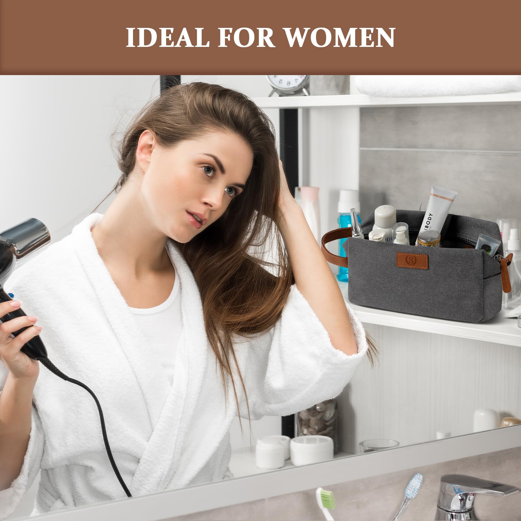 Janhavi Neceser para hombre, impermeable, regalo para padrinos de boda, iniciales grabadas en lienzo personalizado y orejas de trigo, bolsa de viaje para hombre, regalos para hombres, regalos de viaje
