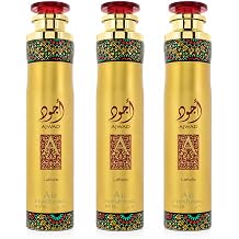 Lattafa Ajwad Air Freshener Spray 300ml Pack of 3 | Fruity, Floral, Vanilla & Musk Notes | Luxury Arabic Room Spray | Long-Lasting Home Fragrance for Home, Office, Bathroom, Bedroom & Car