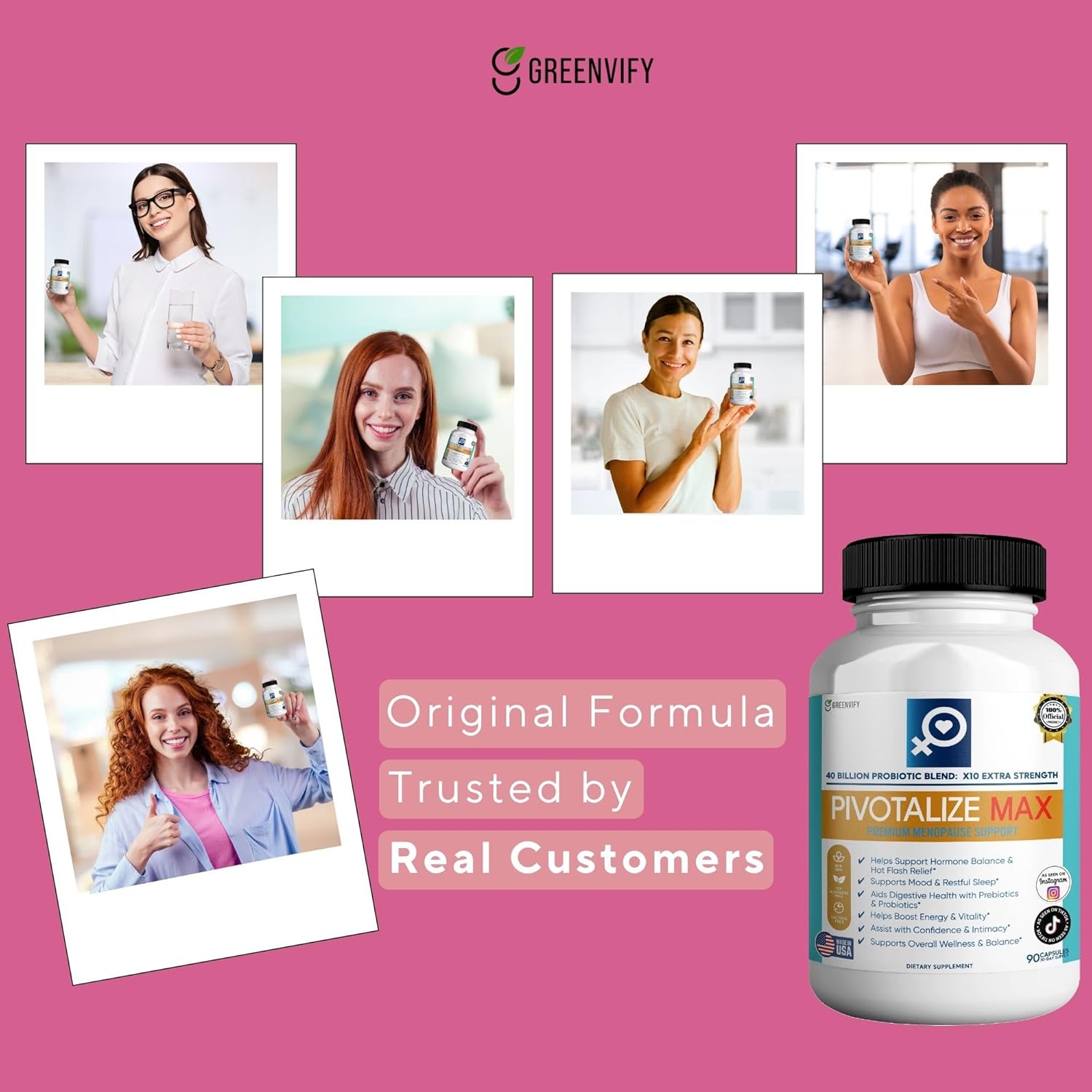 Pivotalize Max | Probiotics for Women, Menopause | Supports Hormone Balance, Comfort & Confidence, Digestive Health & Vitality | Turmeric, Black Cohosh, Ashwagandha | 90 Ct (1) - Image 6