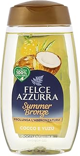 Felce Azzurra Summer Bronze - Tan Extending Body Wash - Emollient Active Ingredients Nourish and Moisturize Your Skin - Pamper Yourself with Scented Shower Gel - Cocco and Yuzu - 8.45 oz