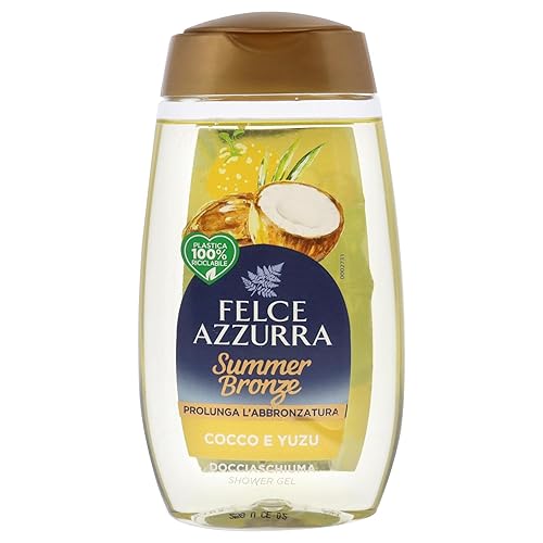 Felce Azzurra Summer Bronze - Gel de baño extensible Tan - Ingredientes activos emolientes nutren e hidratan tu piel - Mímate con gel de ducha
