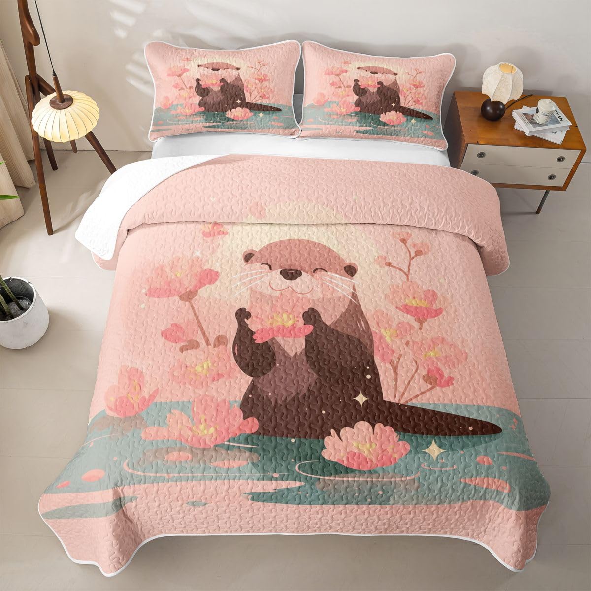 Homewish Set copriletto trapuntato per letto king size