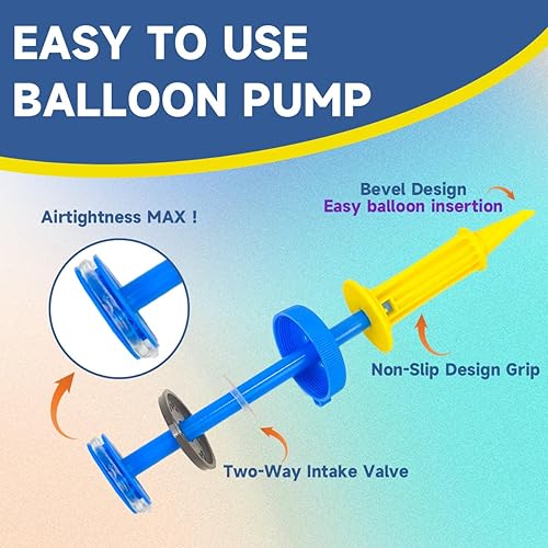 Miniatura 4 de Balloon Pump Handheld Two-Way Dual Action,Double-Way Air Intake Portable Manual Inflator for Balloons,Swimming Rings, Inflatable Toys, Party