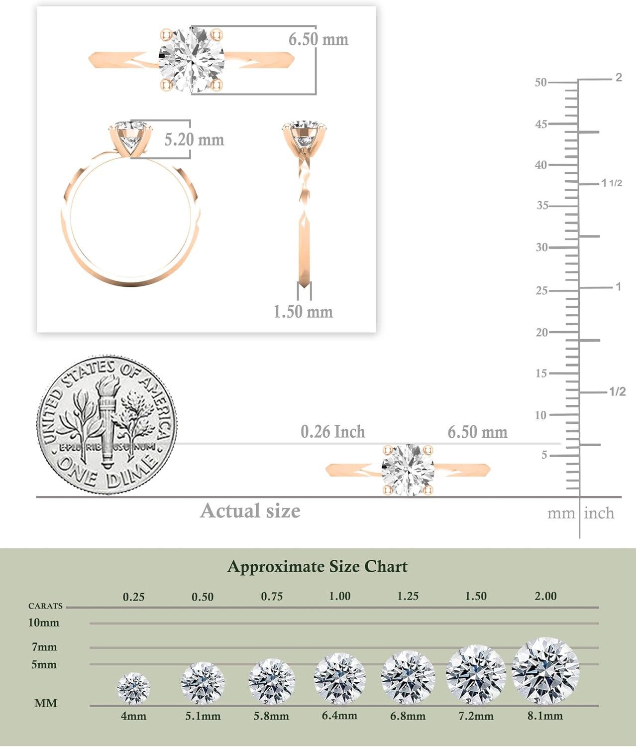 IGI Certified 1.00 Carat Solitaire Round Lab Grown White Diamond Textured Shank Engagement Ring for Women in 18K Solid Gold
