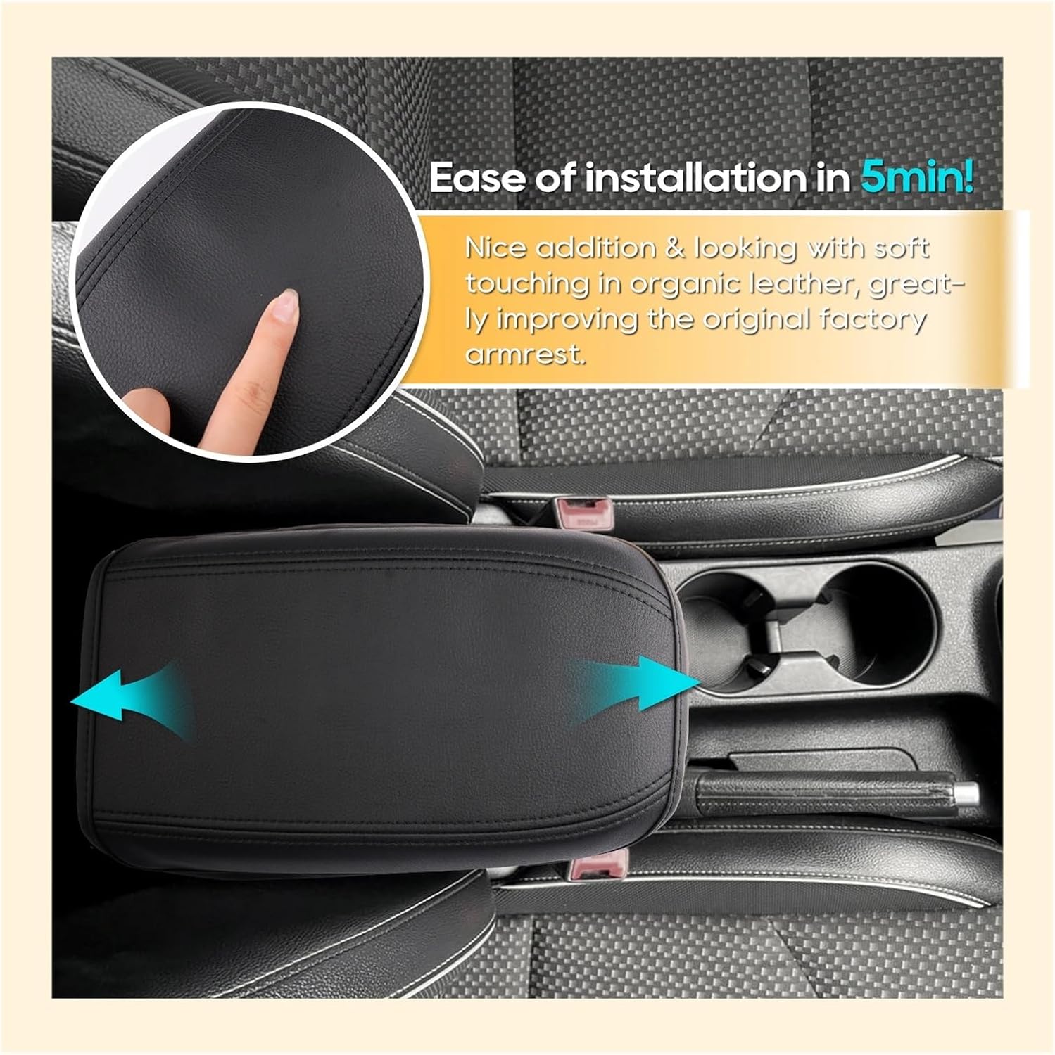 Car Armrest Box Cover Compatible with Ceed Proceed GT/XCeed GT SW Central Control Armrest Storage Box Pad Auto Interior Accessories