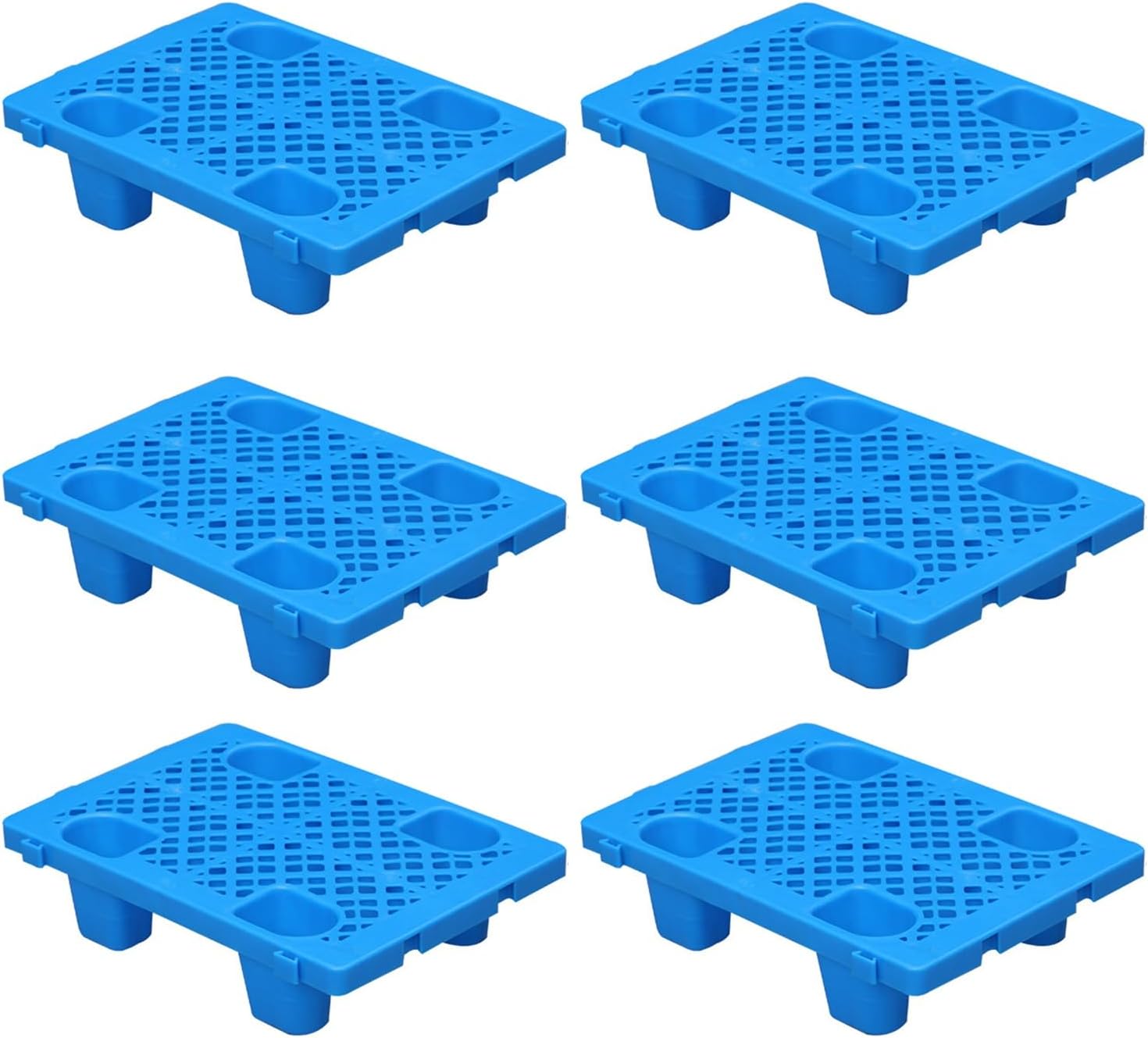 Plastic Pallets, Stackable Mesh Pallet, Waterproof and Moisture-Proof, Suitable for Warehouses, Supermarkets and Basements(4PCS,50x35cm/19.7x13.7in)