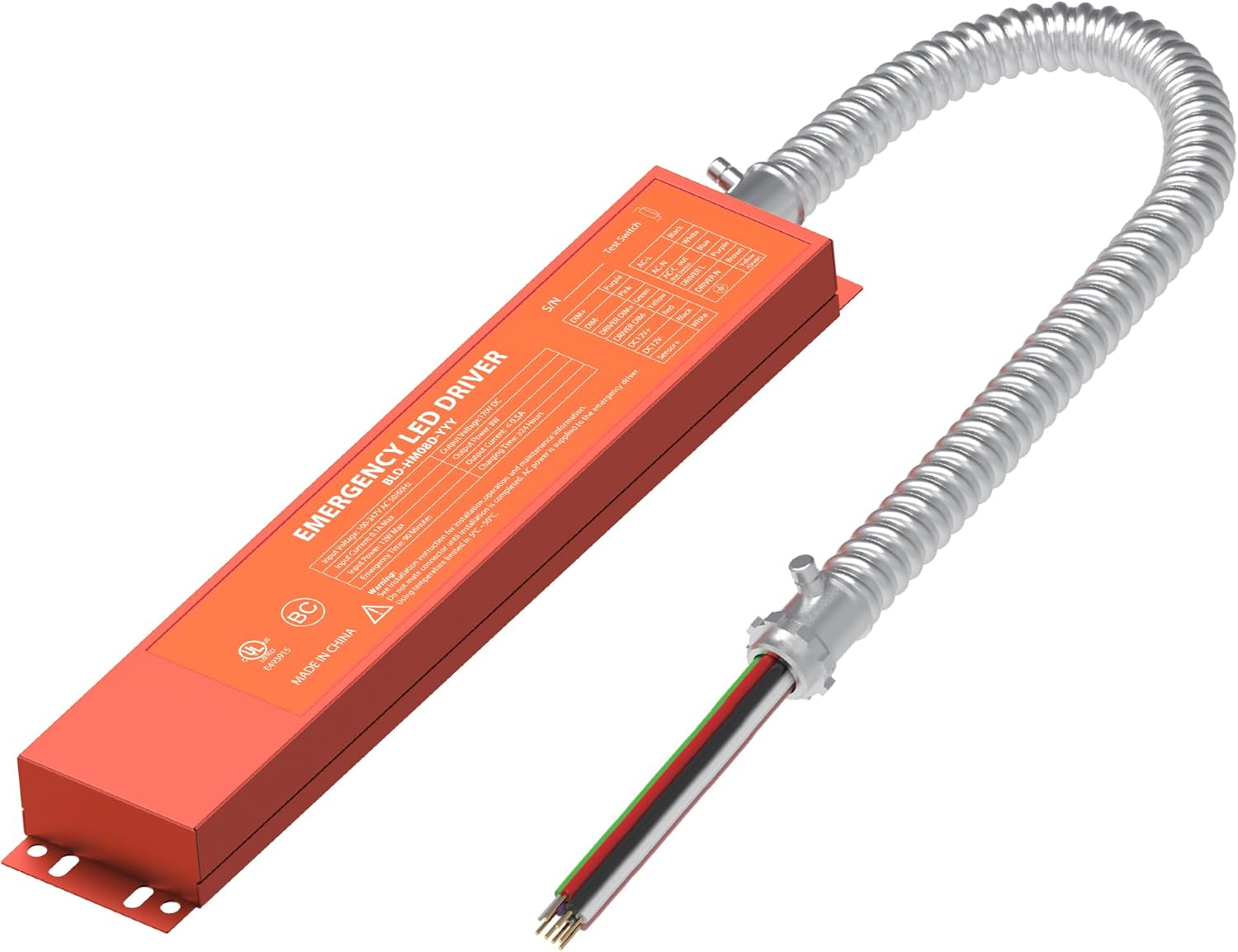 UL Certified 8W LED Emergency Driver 170VDC, Dimmable Retrofit