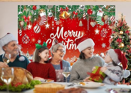 Miniatura 3 de Alltten Telón de fondo de Navidad de 7 x 5 pies, decoración de fiesta de Navidad, telón de fondo de fotos de Navidad, invierno, Año Nuevo,