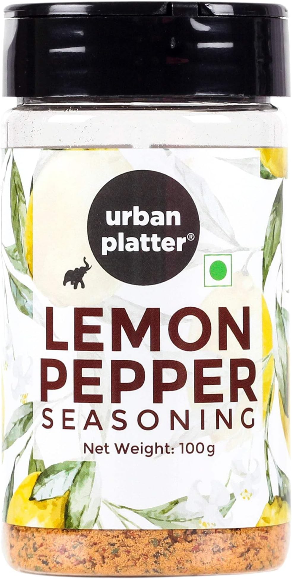 Lemon Pepper Seasoning Mix Shaker Jar, All Natural, Zesty & Lively, 100 g