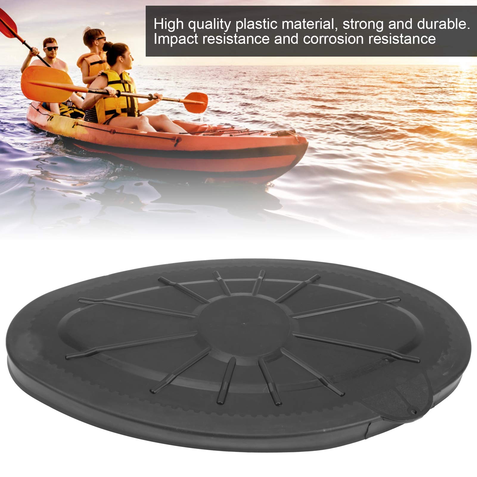 POCREATION Kayak Round Hatch Cover,Kayak Cover Round Hatch Cover Plastic Deck Inspection Plate for Marine Boat Kayak Canoe