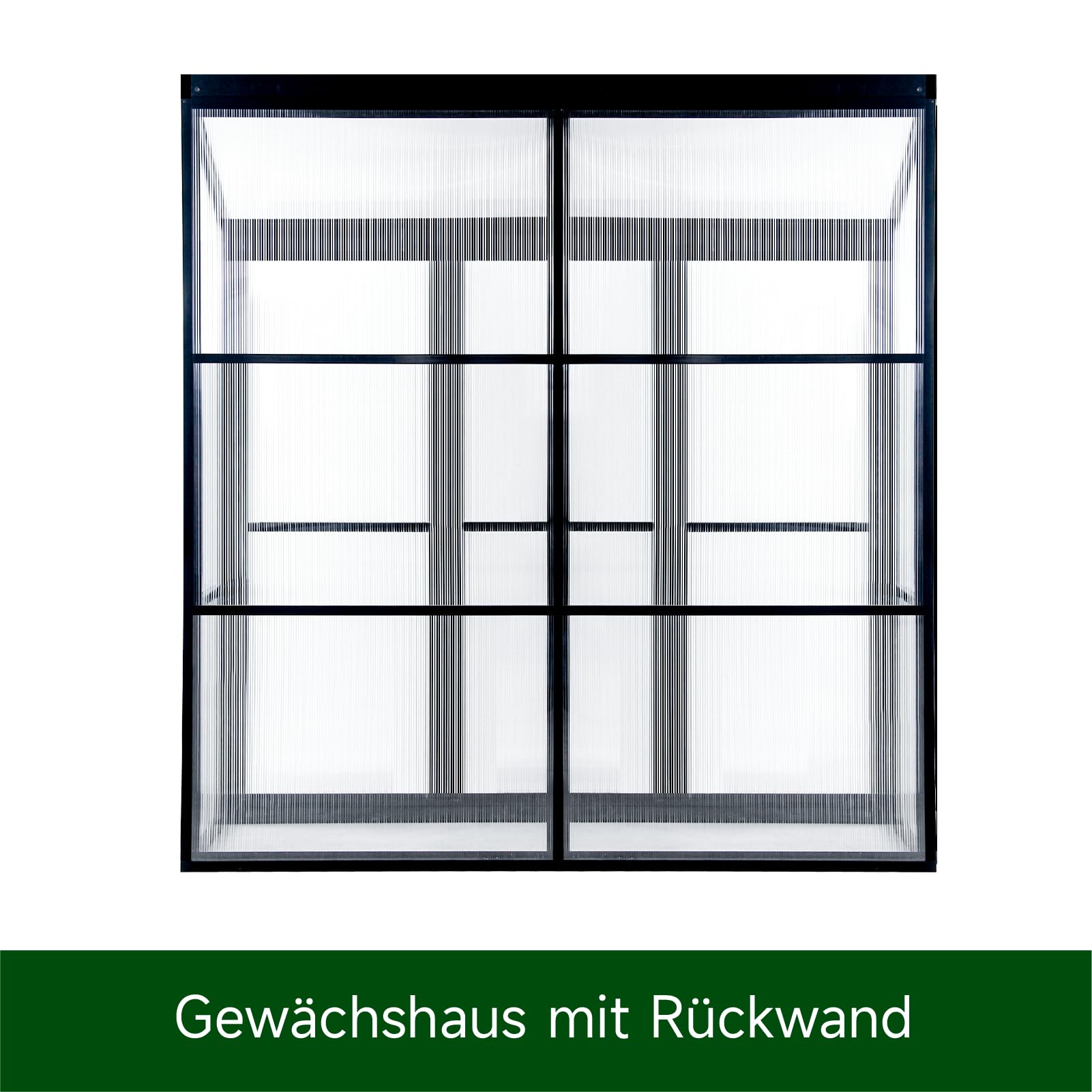 Aluminium Anlehngewächshaus Beistell Tomatengewächshaus klein Gewächshaus Dreitürig Treibhaus 190x55X180 cm schwarz