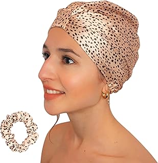 Silk Sleeping Cap for Women, 22 Mommes, Adjustable, Sleeping Cap Curly Hair, Silk Sleeping Cap, Silk Bonnet, Silk Bonnet, Silk Sleeping Cap for Curly Hair, Satin Curly Hair
