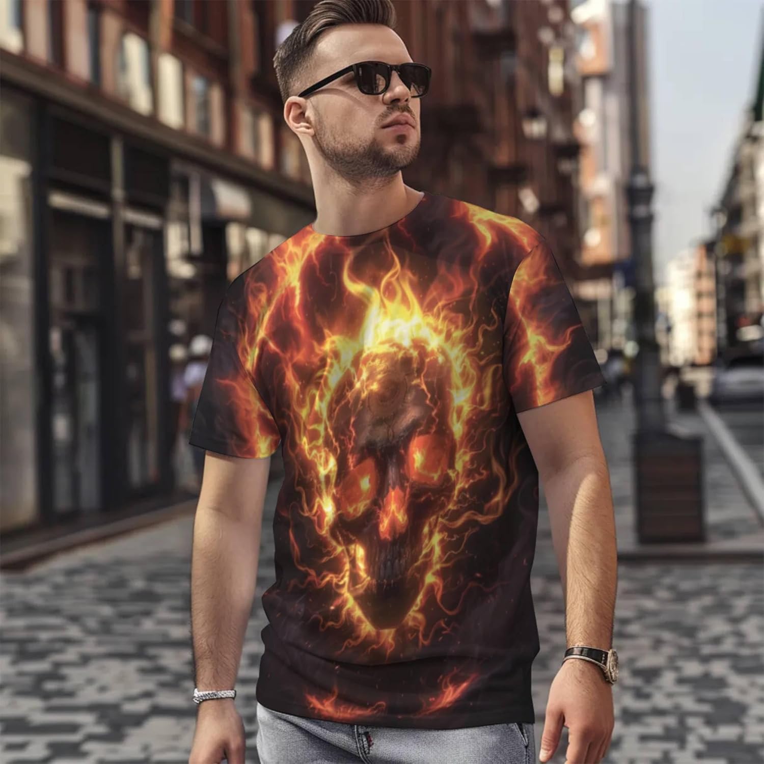 3D Pattern Print T-Shirt with Design Breathable Cool Lightweight Flexible Easy to Match Diverse - Image 5