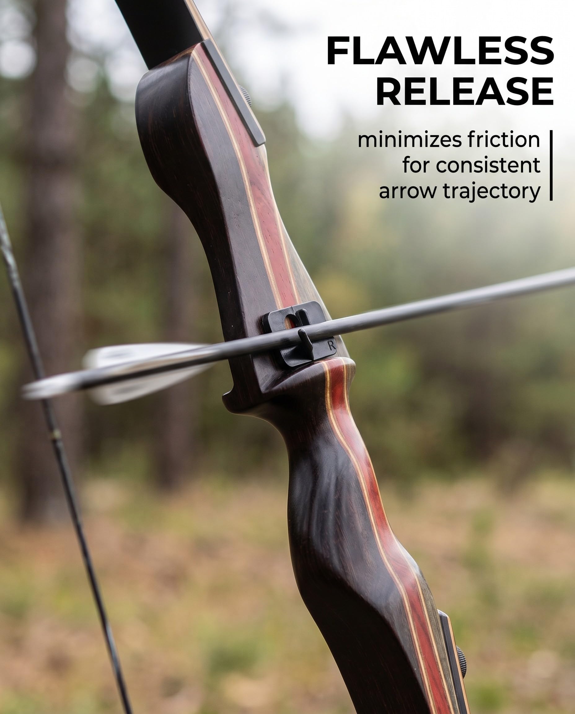 6 Pièces Repose-Flèche Auto-Adhésif en Plastique pour Arc Recurve, Assure un Guidage Stable & Précis de la Flèche pour Tir à l'Arc & Chasse
