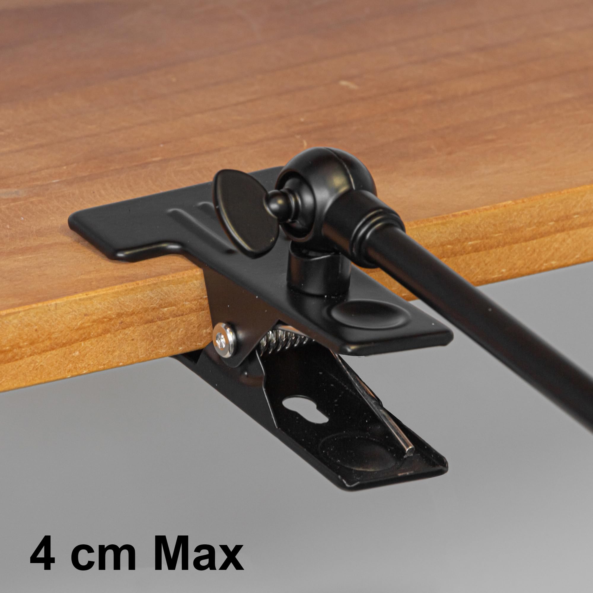 Industrial Klemmleuchte mit 2,5 Schalterkabel, Einstellbar Clip auf Schreibtisch Leselampe,Dimmbar Clamp Nachttischlampe mit Flexarm für Schreibtisch Nachttisch Regal- TD/1265B